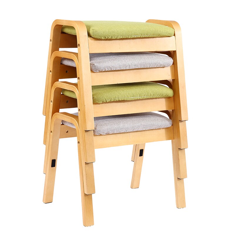 Banc scandinave individuel superposable en tissus et bois