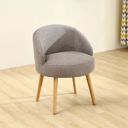 Chaise scandinave en velours  gris et bois style fauteuil