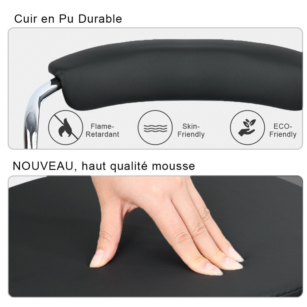 Chaise de bar moderne avec  dossier ergonomique sur  pied en inox par lot de 2