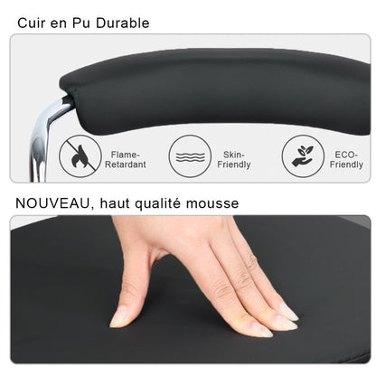 Chaise de bar moderne avec  dossier ergonomique sur  pied en inox par lot de 2