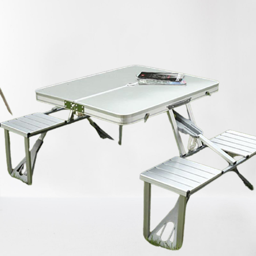 Assortiment bancs et table pliable en aluminium pour pic nic