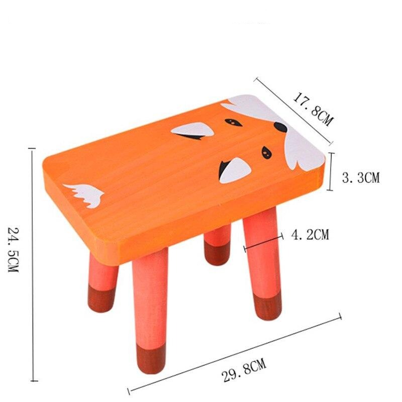 Tabouret enfant en bois avec motif animalier