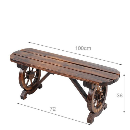 Banc industriel en bois avec pieds en forme de barre de voilier