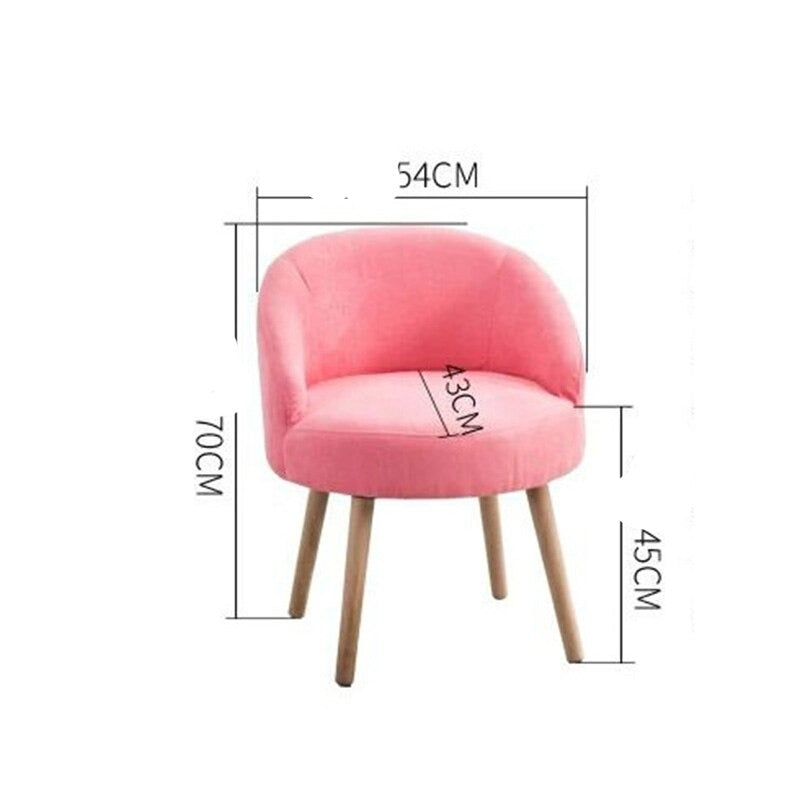 Chaise scandinave avec assise fauteuil en tissu rose
