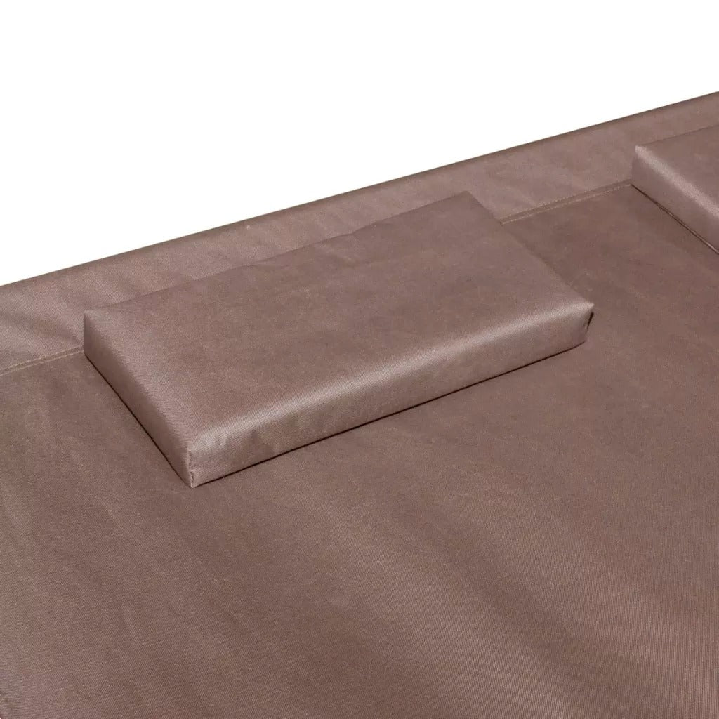 Transat double avec Parasol incorporé en fer et toile