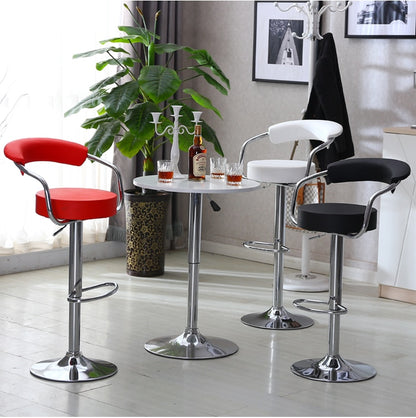 Chaise de bar moderne avec  dossier ergonomique sur  pied en inox par lot de 2