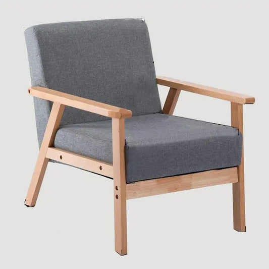 Chaise scandinave tissu et bois