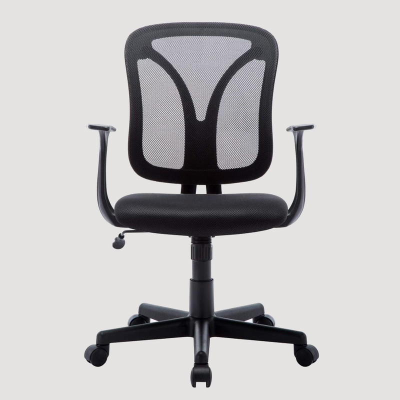 chaise de bureau noire avec assise confortable ajustable et accoudoirs