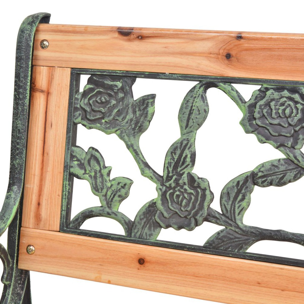 Banc de jardin en métal et bois