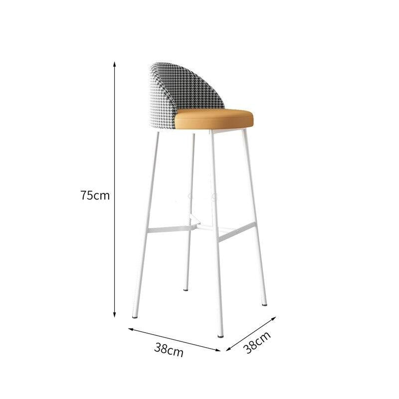 Chaise de bar de style scandinave double matière