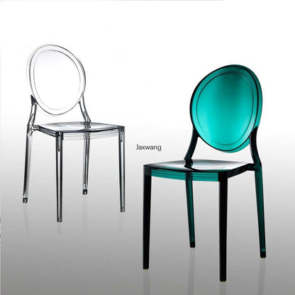 Chaise médaillon design à structure minimaliste