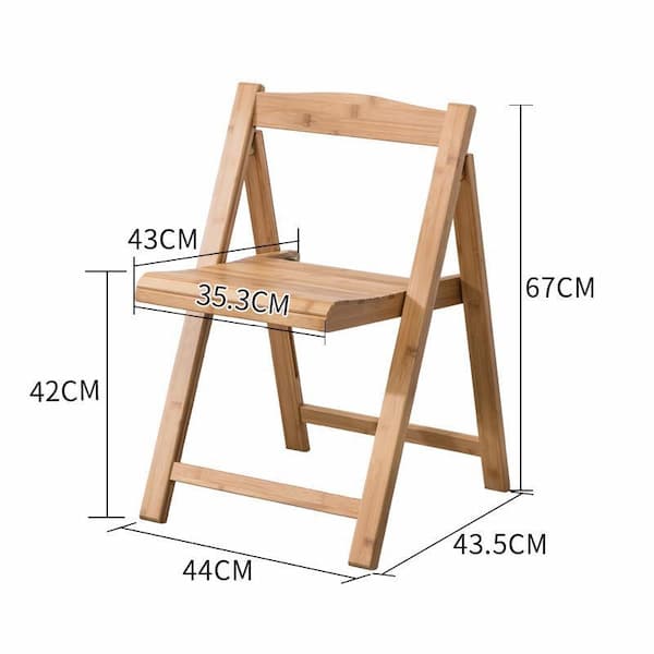Chaise pliable minimaliste en bois traité