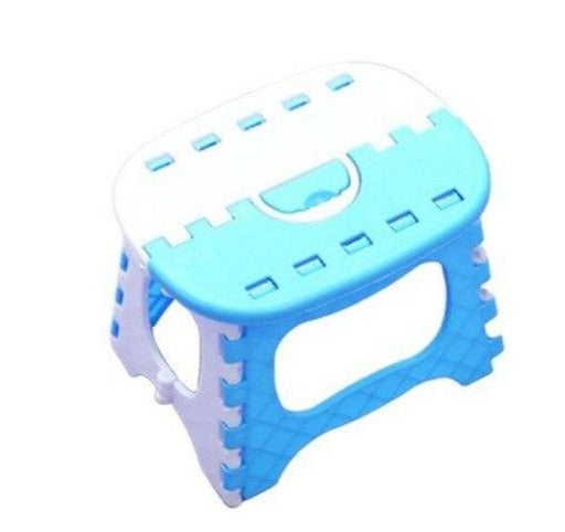 Tabouret enfant pliable et transportable bicolore en plastique