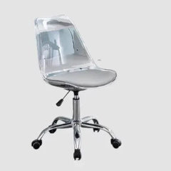 Chaise de bureau confortable rotative et design transparente