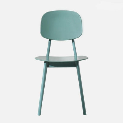 Chaise moderne en plastique épais avec dossier étroit pour salle à manger