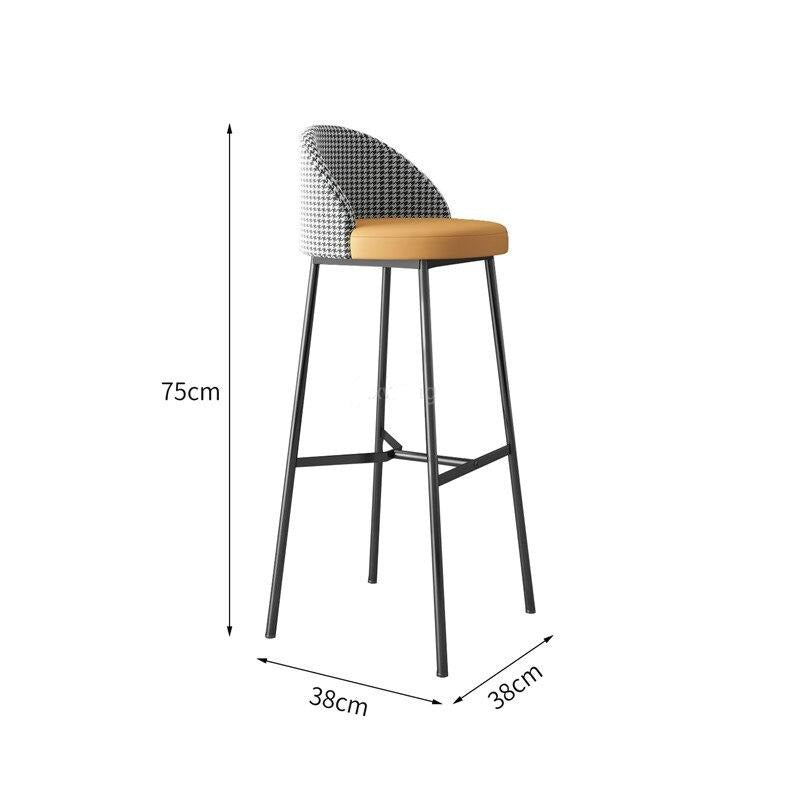 Chaise de bar de style scandinave double matière