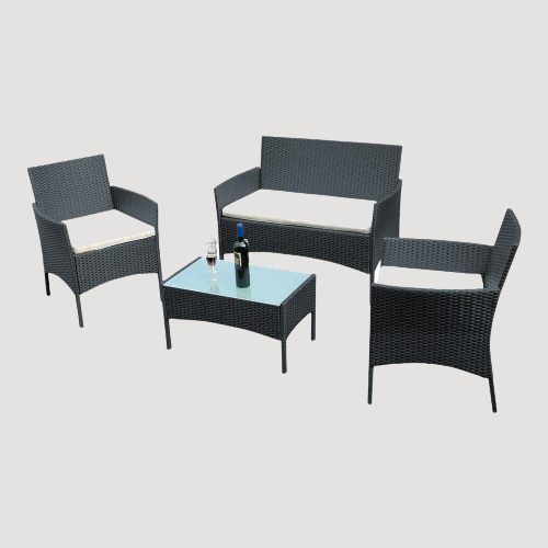 salon de terrasse en rotin