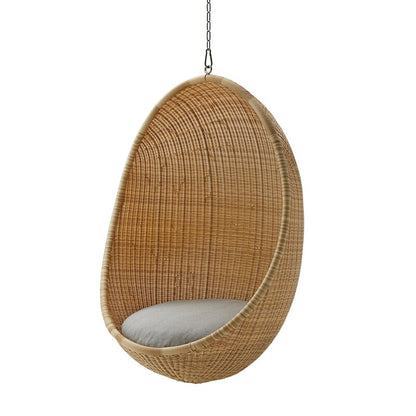 Chaise suspendue en rotin naturel