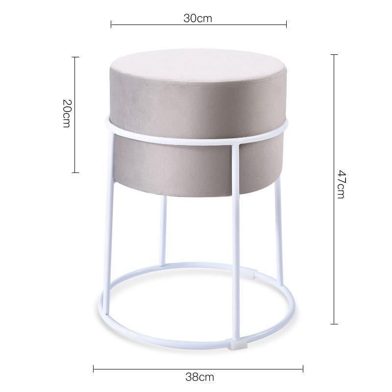 Tabouret design avec assise ronde et cadre en métal