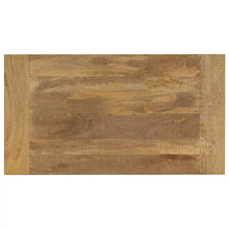 Banc scandinave en bois brut avec pieds croisés