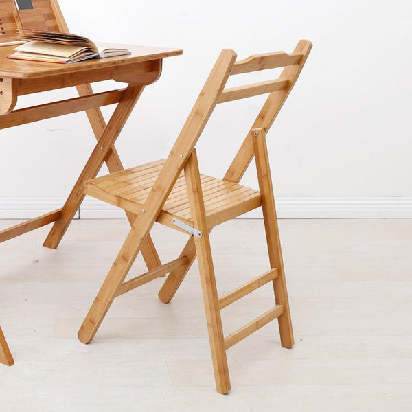 Chaise pliable minimaliste en bois traité