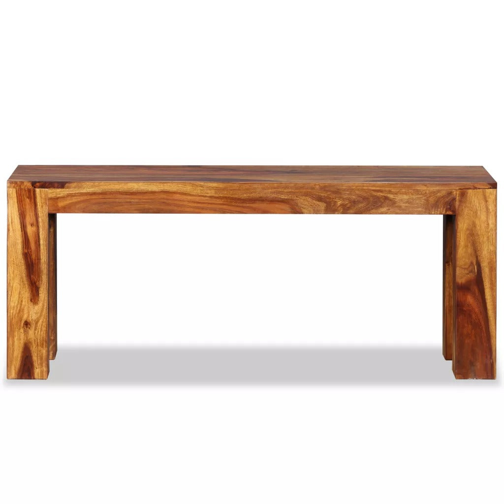 Banc scandinave en bois à pieds larges
