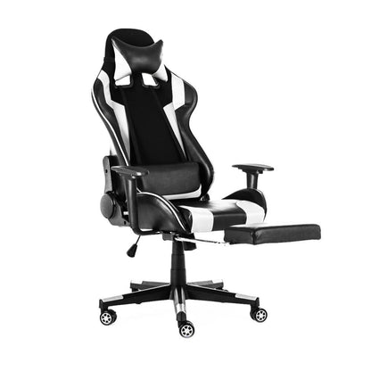 Chaise de bureau gamer sur roulettes ajustable avec accoudoirs