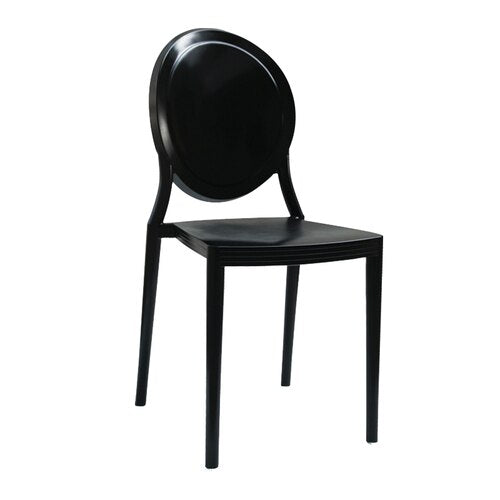 Chaise médaillon design à structure minimaliste