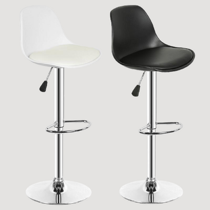 Chaise de bar avec assise rembourrée et pied en métal (lot de 2)