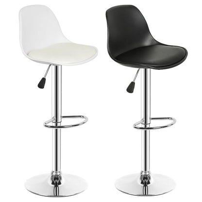 Chaise de bar avec assise rembourrée et pied en métal (lot de 2)