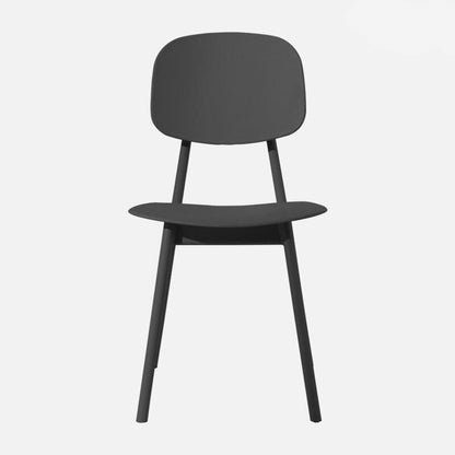 Chaise moderne en plastique épais avec dossier étroit pour salle à manger
