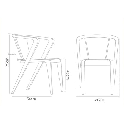Dimensions de cette chaise de salle à manger design en bois