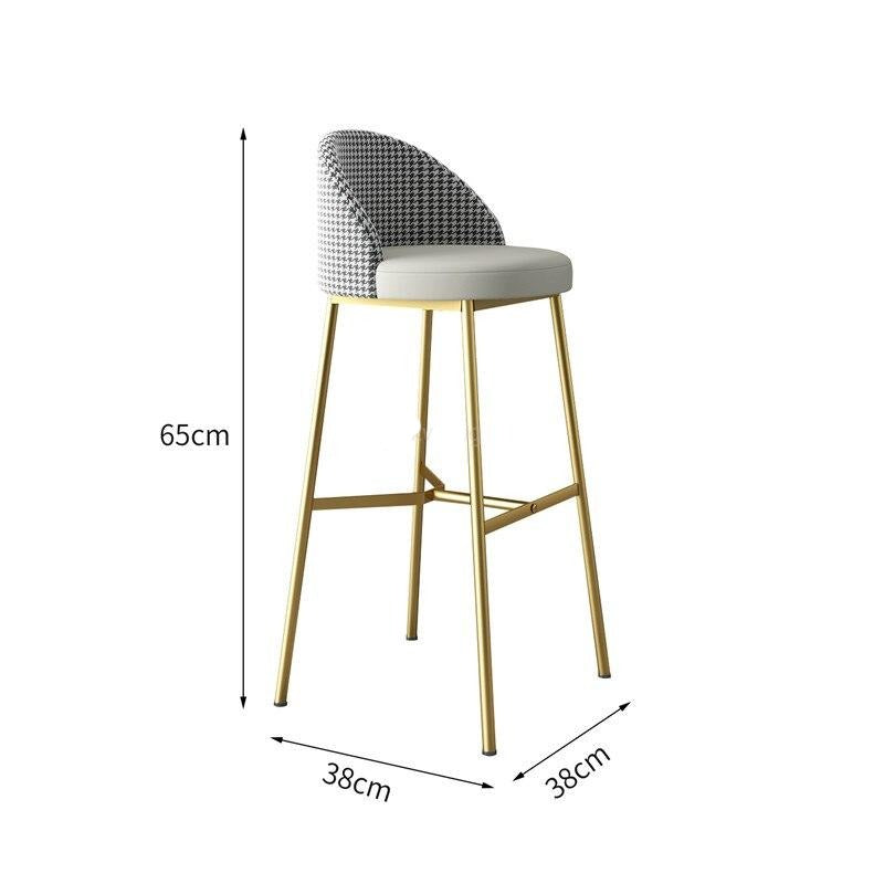 Chaise de bar de style scandinave double matière