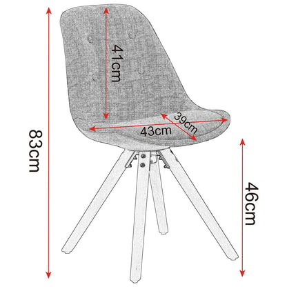 Chaise scandinave en velours et bois noir