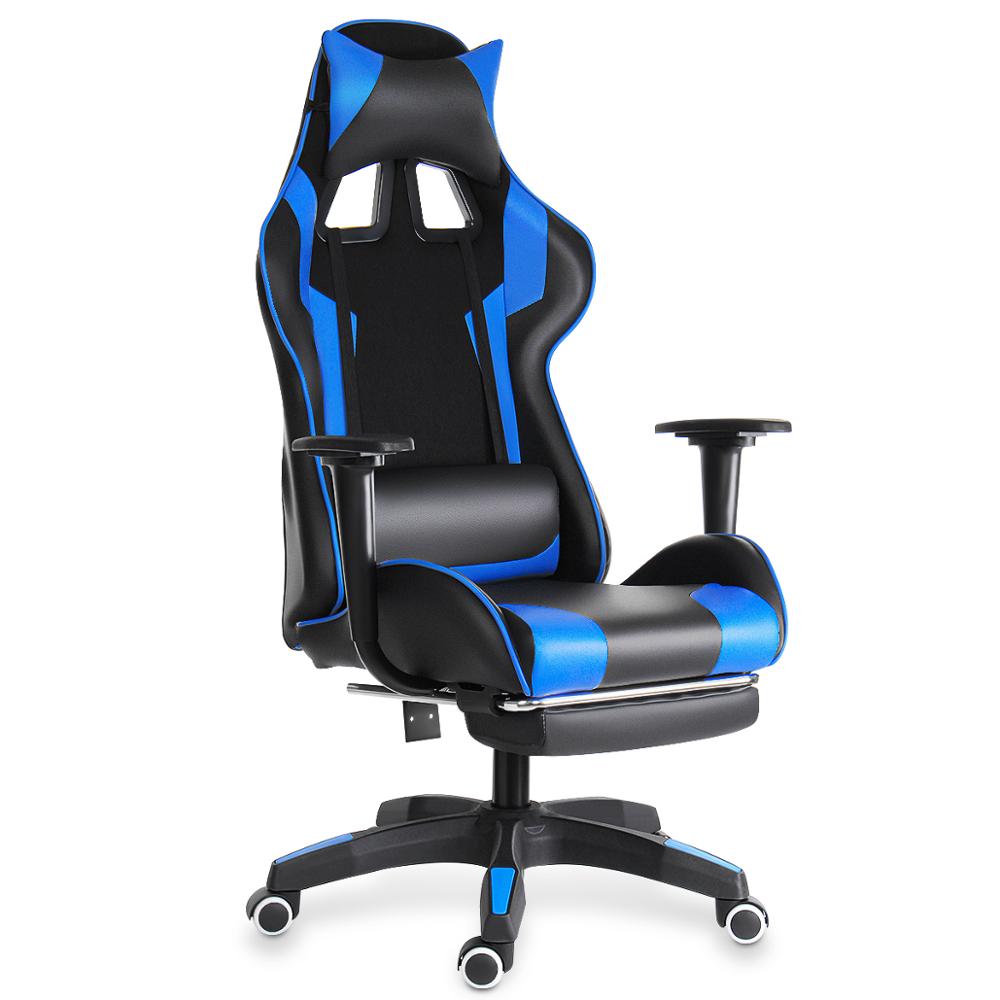 Chaise de bureau gamer sur roulettes ajustable avec accoudoirs
