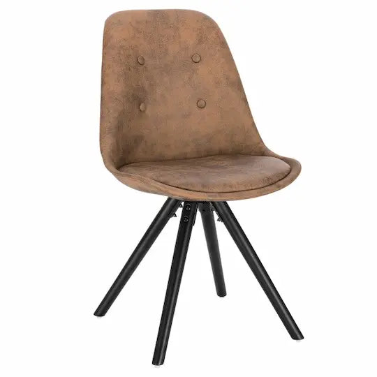 Chaise scandinave en velours et bois noir