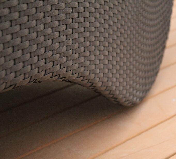 Transat design en rotin brut