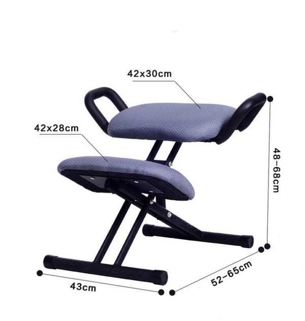 Tabouret ergonomique de bureau avec soutien de genoux et poignées latérales