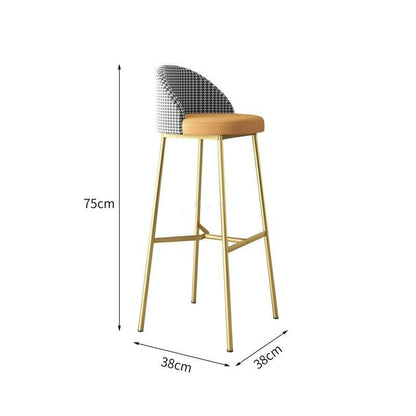 Chaise de bar de style scandinave double matière