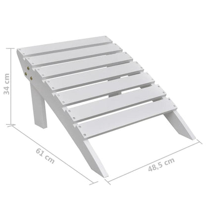 Chaise longue en bois blanc avec accoudoirs