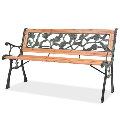 Banc de jardin en métal et bois