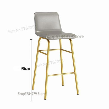 Chaise de bar en métal avec assise confort