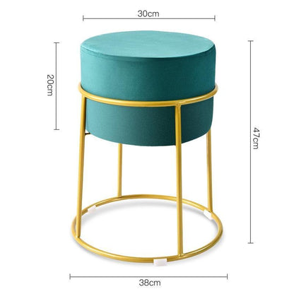 Tabouret design avec assise ronde et cadre en métal