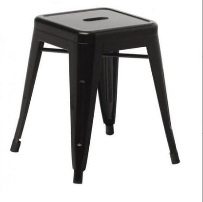Tabouret vintage industriel en métal noir