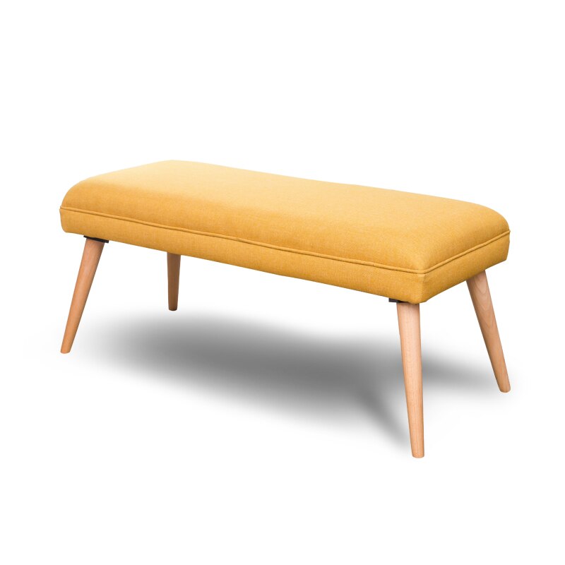 Banc scandinave en tissu et bois