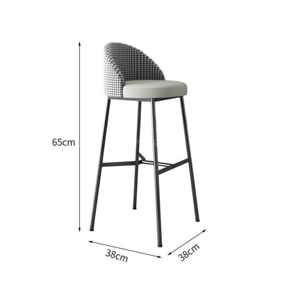 Chaise de bar de style scandinave double matière