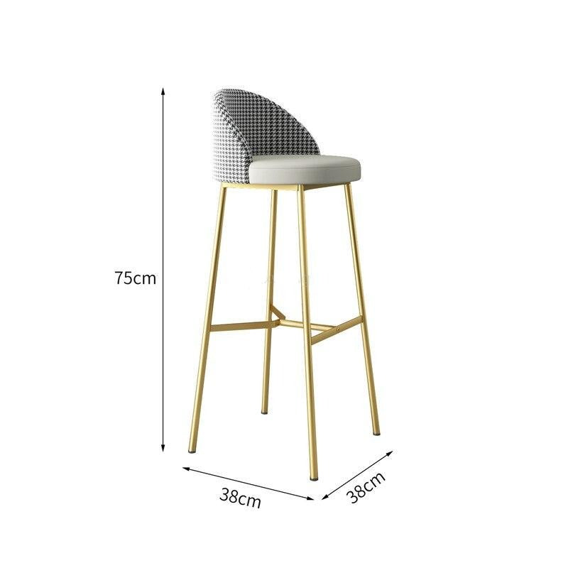 Chaise de bar de style scandinave double matière