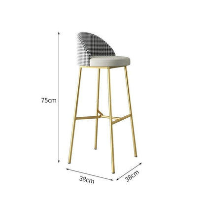 Chaise de bar de style scandinave double matière