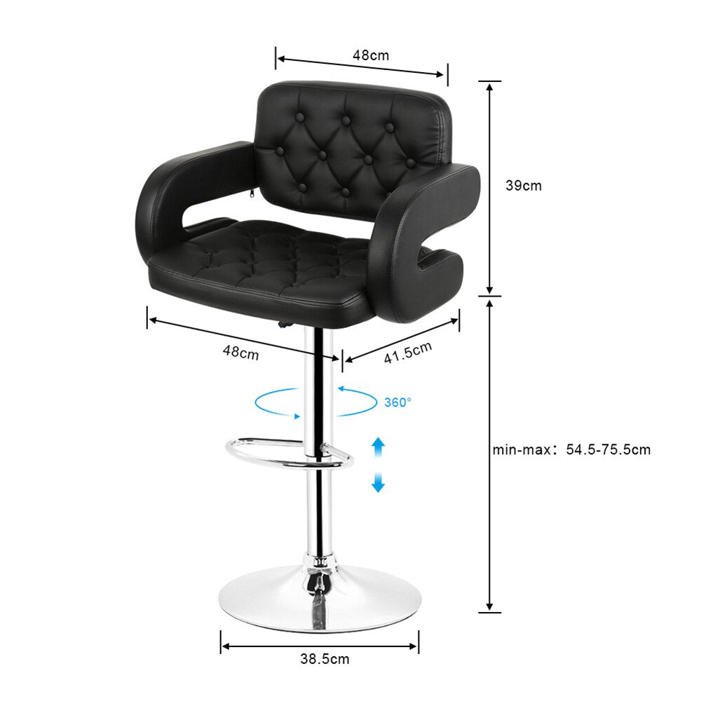 Chaise de bar de style fauteuil avec son assise capitonnée