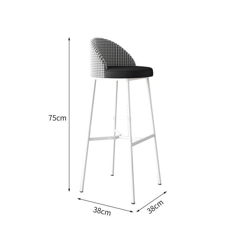 Chaise de bar de style scandinave double matière